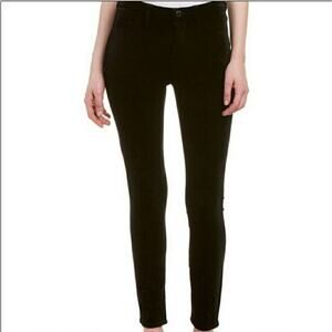 BlankNYC Black Velour Velvet Skinnies Pants Women Size 28 10" Rise